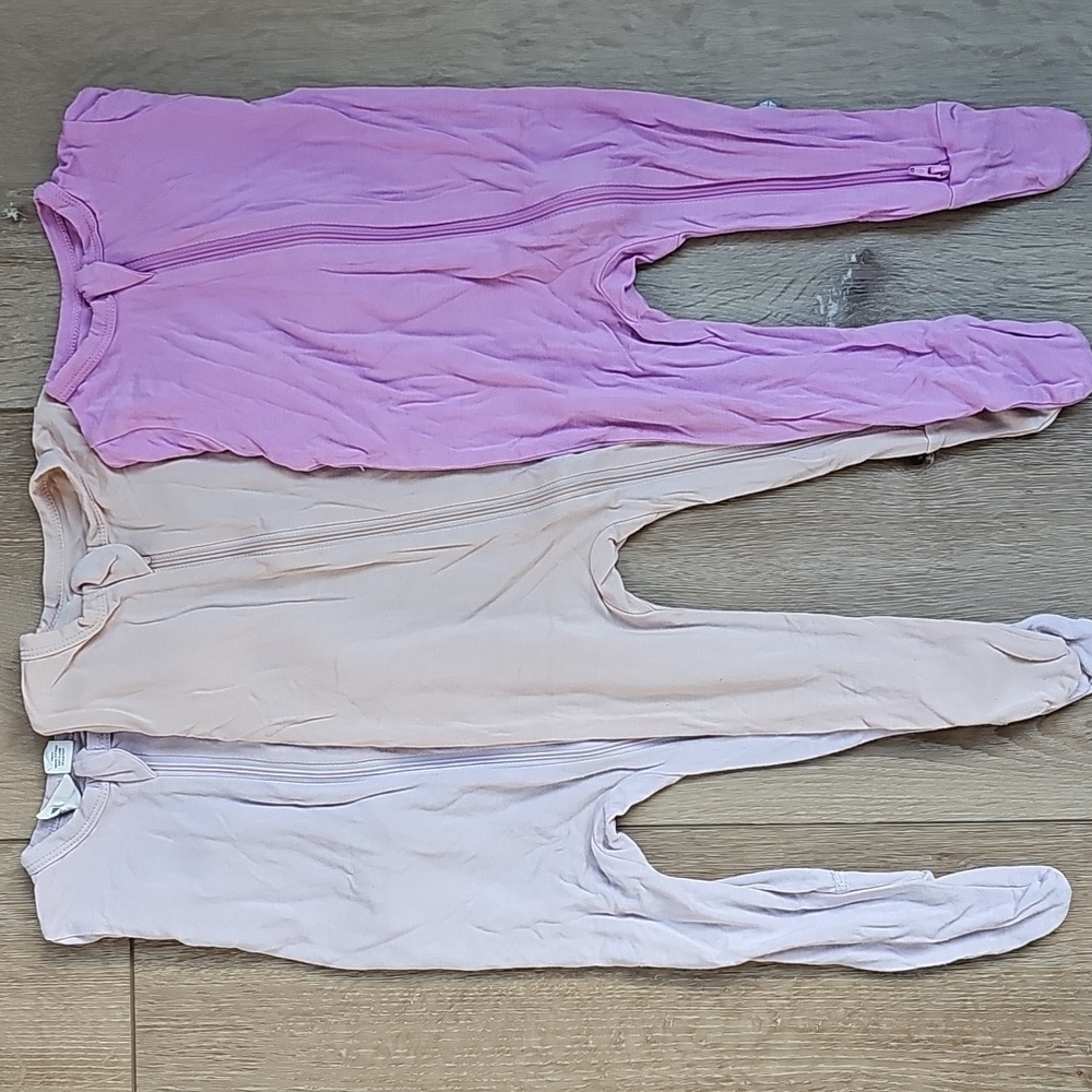 3-6M Kyte Baby Zippered Footie Bundle In Pink